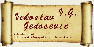 Vekoslav Gedošević vizit kartica